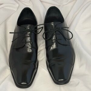 Kenneth Cole Glossy Black Oxfords